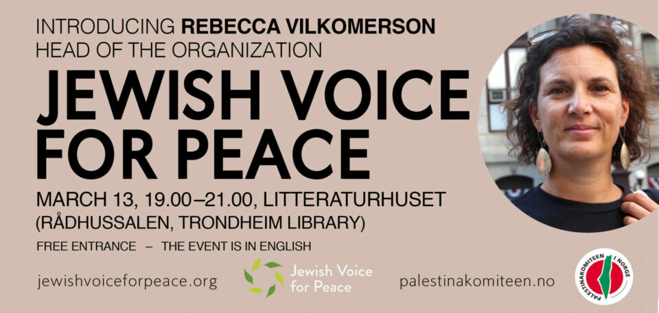 Foredrag av lederen for organisasjonen Jewish Voice for Peace